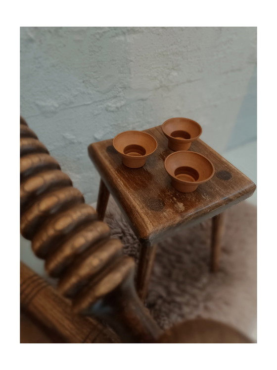 Image 1 of Arts&Crafts Swedish Oak Wooden Chair 1920/30'S