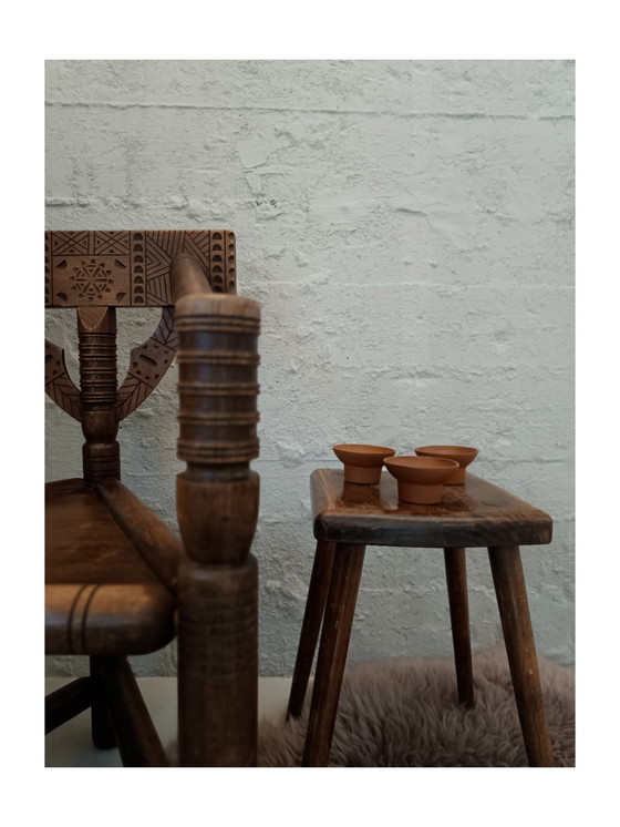 Image 1 of Arts&Crafts Swedish Oak Wooden Chair 1920/30'S