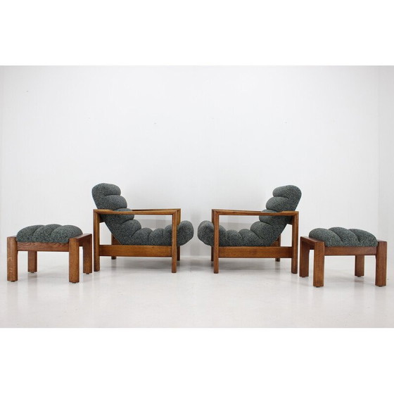 Image 1 of Vintage woonkamer set in eikenhout met bekleding, Finland 1960