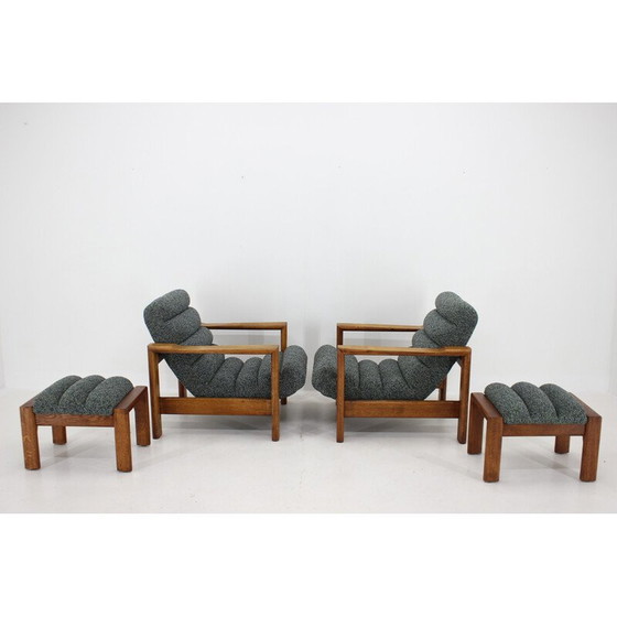 Image 1 of Vintage woonkamer set in eikenhout met bekleding, Finland 1960