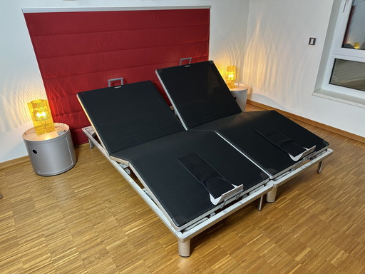 Röwa Genio bed met wanddecoratie vilt rood