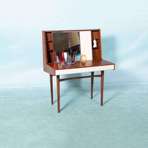 Vintage Kaptafel jaren 60 Finland, teak dressing table 60s