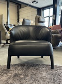 2 B&B Italia Maxalto Febo Fauteuils Zwart Leer 
