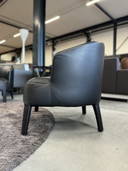 2 B&B Italia Maxalto Febo Fauteuils Zwart Leer 