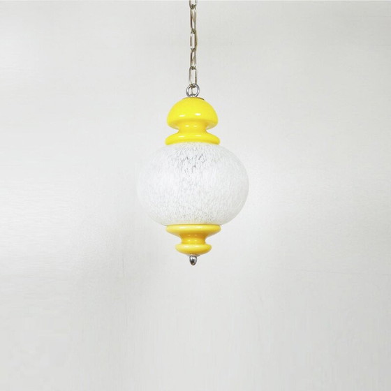 Image 1 of Glasverlichting Mid century Citroen Opaline driedelig 1960