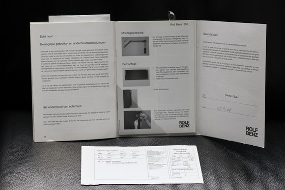 Image 1 of Rolf Benz Model 350 Zwart Leren Sofa