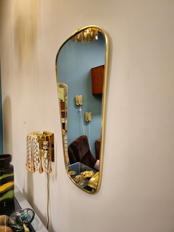Image 1 of Vintage Wandspiegel Spiegel Mirror Messing Goud