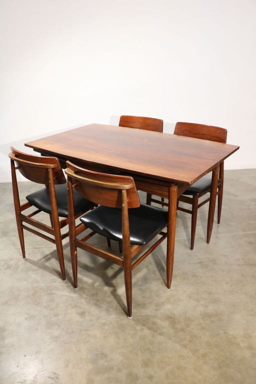 Louis Van Teeffelen Eettafel Met Stoelen 