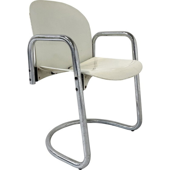 Image 1 of Vintage "Dialogo" leren stoelen van Tobia en Afra Scarpa voor B en B, Italië