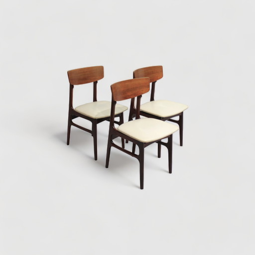 3x Vintage eetkamerstoelen set - jaren '60