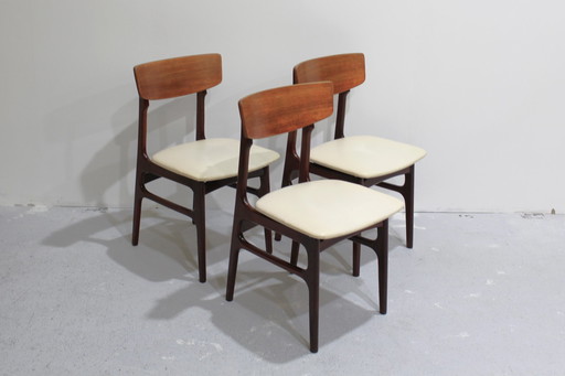 3x Vintage eetkamerstoelen set - jaren '60