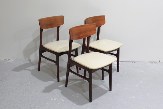 Image 1 of 3x Vintage eetkamerstoelen set - jaren '60
