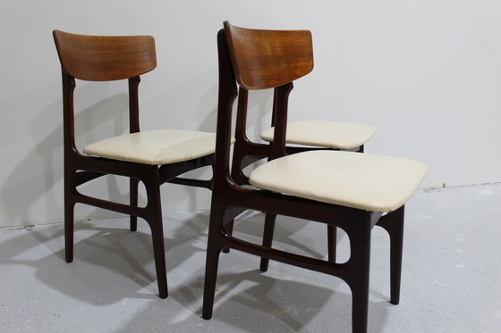Image 1 of 3x Vintage eetkamerstoelen set - jaren '60