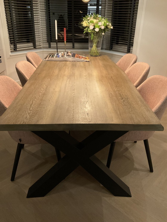 Image 1 of Tinello Eiken Houten Eetkamer Tafel, 230X90Cm