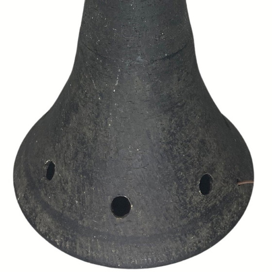 Image 1 of Brutalistische Wabi Sabi Nederlandse Bouclé Kap Aand Keramische Vloerlamp, 1960S