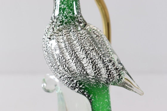 Image 1 of Lamp/tafellamp van Murano glas met vogelsculptuur, Italië, jaren 1970