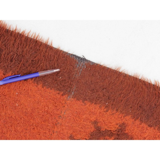 Image 1 of Scandinavisch vintage rya vloerkleed van scheerwol met zonpatronen, Zweden