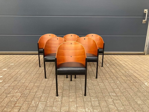 6X Originele Costes Stoelen Philippe Starck, Aleph Driade