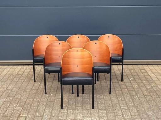 6X Originele Costes Stoelen Philippe Starck, Aleph Driade