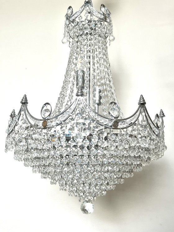 Image 1 of Kristallen Cristallstrass kroonluchter grote hanglamp echt kristal 