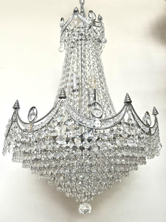 Image 1 of Kristallen Cristallstrass kroonluchter grote hanglamp echt kristal 