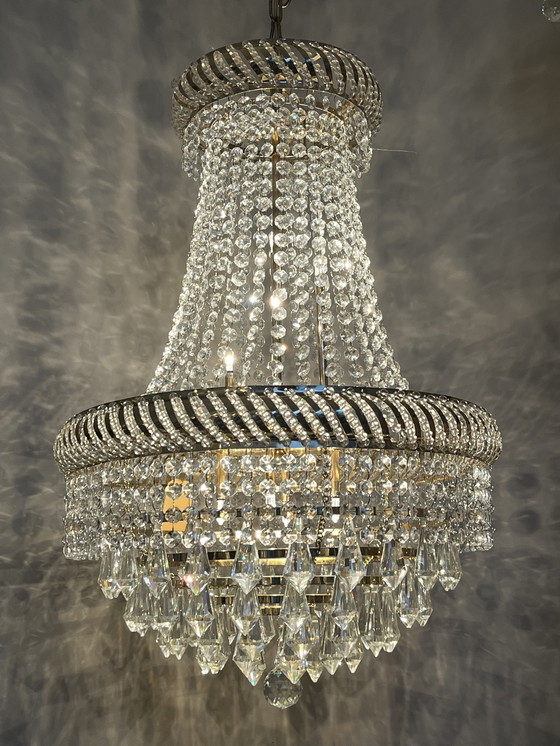 Image 1 of Kristallen Cristallstrass kroonluchter grote hanglamp echt kristal 