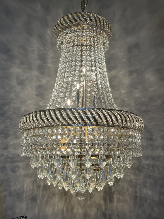 Image 1 of Kristallen Cristallstrass kroonluchter grote hanglamp echt kristal 