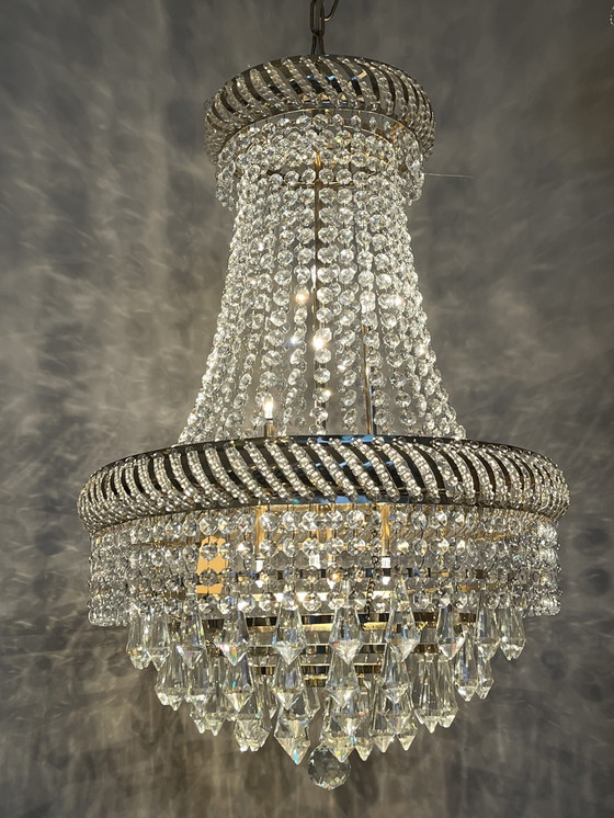 Image 1 of Kristallen Cristallstrass kroonluchter grote hanglamp echt kristal 