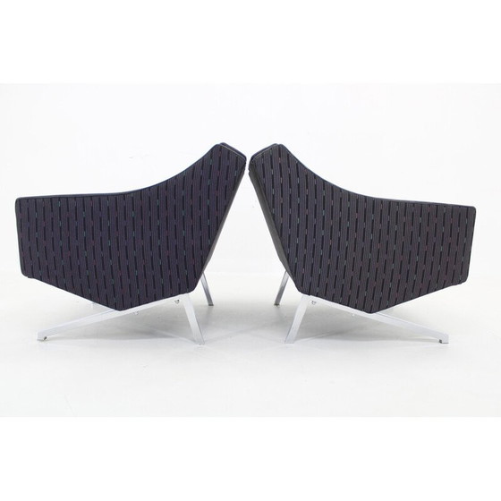 Image 1 of Paar vintage chroomstalen fauteuils, Italië 1970