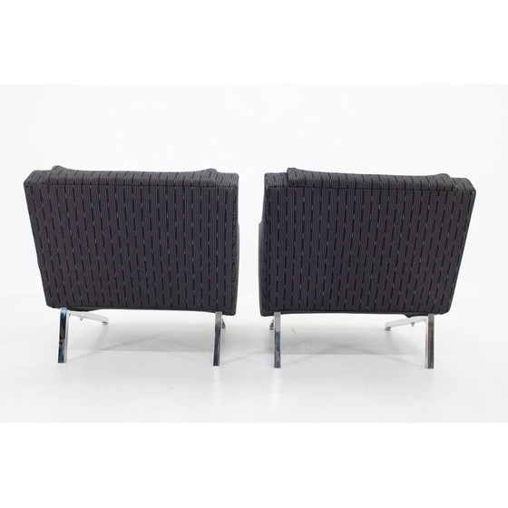 Image 1 of Paar vintage chroomstalen fauteuils, Italië 1970