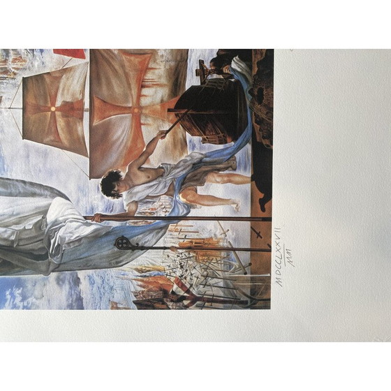 Image 1 of Vintage litho Ontdekking van de Amerika's door Salvador Dali, 1958