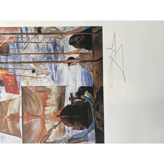 Image 1 of Vintage litho Ontdekking van de Amerika's door Salvador Dali, 1958