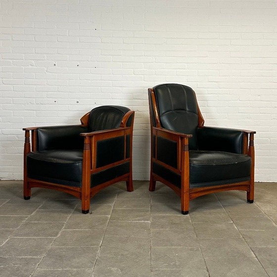 Image 1 of Art Deco Schuitema Mannelijke Fauteuil - Tijdloze Luxe en Comfort