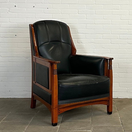 Art Deco Schuitema Mannelijke Fauteuil - Tijdloze Luxe en Comfort