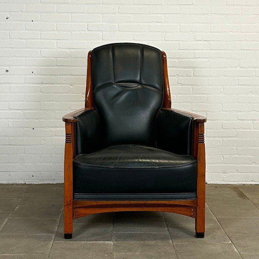 Art Deco Schuitema Mannelijke Fauteuil - Tijdloze Luxe en Comfort