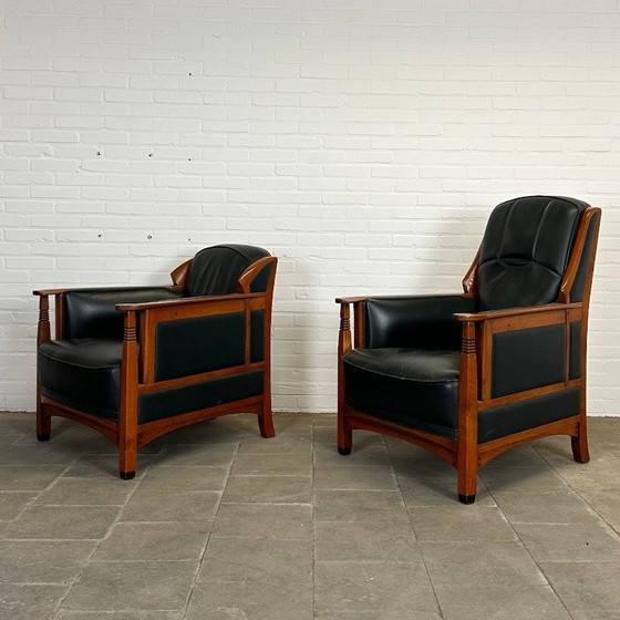 Image 1 of Art Deco Schuitema Mannelijke Fauteuil - Tijdloze Luxe en Comfort