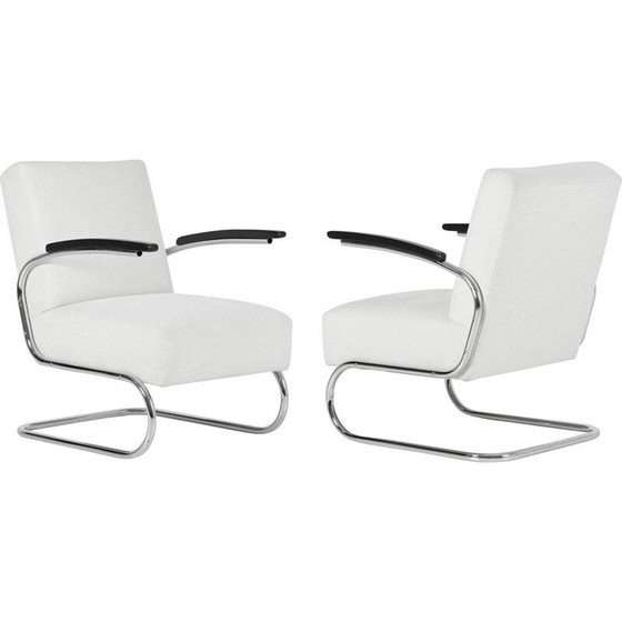 Image 1 of Paar vintage fauteuils S411 van W.H. Gispen voor Mücke & Melder, 1930