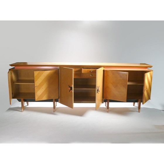 Image 1 of Vintage kersenhouten dressoir, Frankrijk 1950