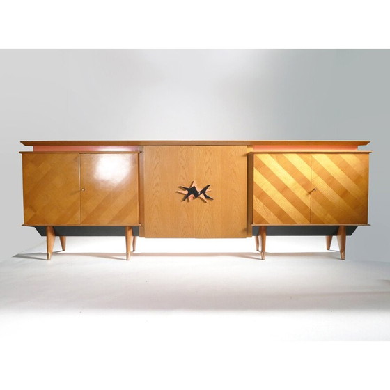 Image 1 of Vintage kersenhouten dressoir, Frankrijk 1950