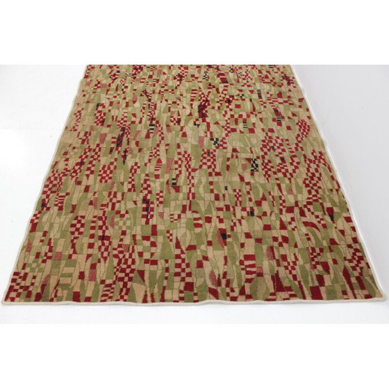 Image 1 of Vintage tapijt met geometrisch ontwerp, Tsjecho-Slowakije 1950