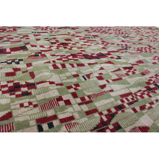Image 1 of Vintage tapijt met geometrisch ontwerp, Tsjecho-Slowakije 1950