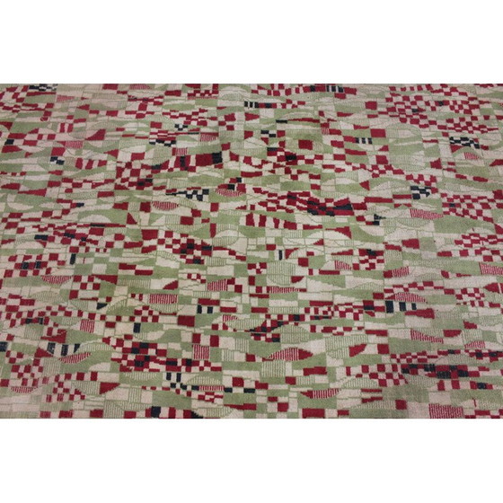 Image 1 of Vintage tapijt met geometrisch ontwerp, Tsjecho-Slowakije 1950