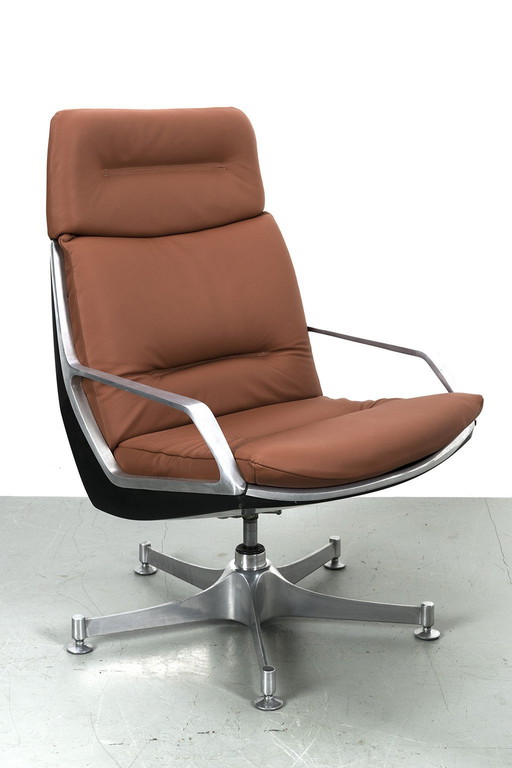 Zeer Zeldzame Jorge Zalszupin Commander Chair Met Hoge Rug