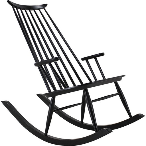 Vintage beuken schommelstoel van Varjosen Puunjalostus, Finland 1960