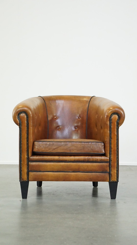 Image 1 of Schapenleren Clubfauteuil