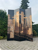 Vintage Kamerscherm Skyline Manhattan