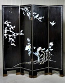 Midcentury Chinees lakwerk kamerschermen