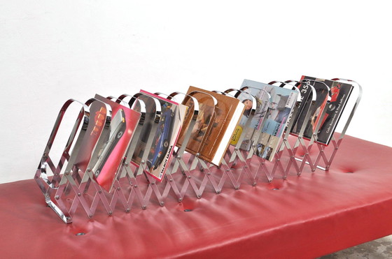 Image 1 of Vintage tijdschriftenrek / platenrek