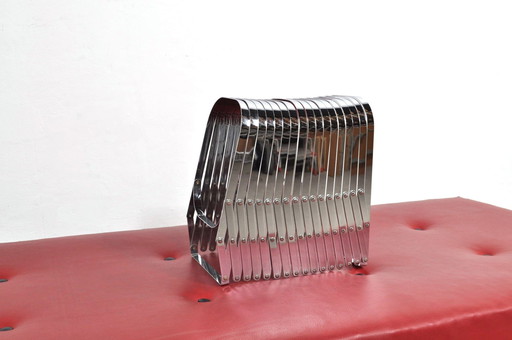 Vintage tijdschriftenrek / platenrek