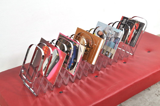 Image 1 of Vintage tijdschriftenrek / platenrek